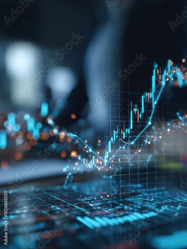 business audit stock financial finance management on analysis data strategy with graph accounting marketing or report chart economy investment research profit concept generative ai