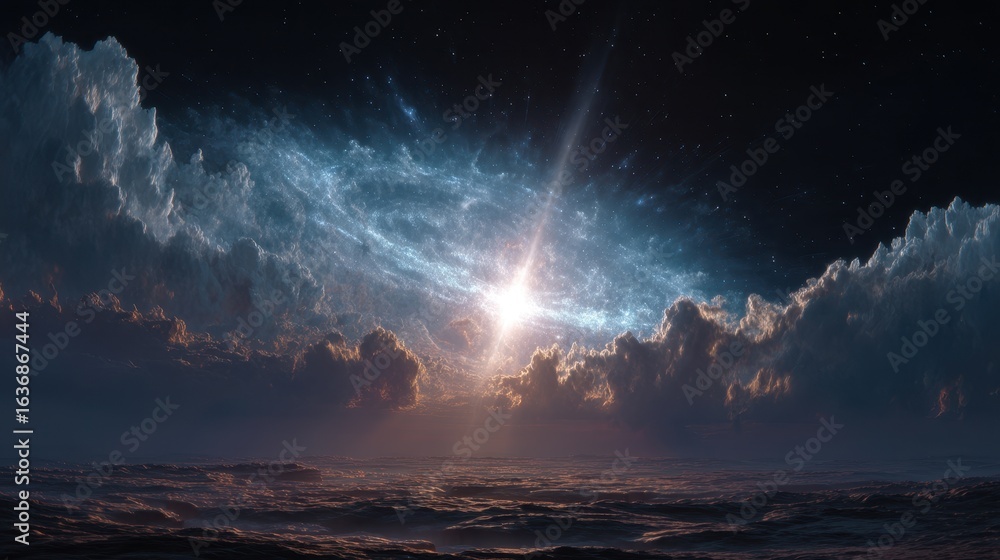 Obraz premium northern lights at night