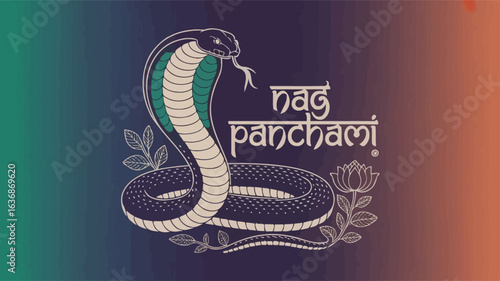 Εκτύπωση καμβά Nag Panchami Festival: Cobra and Lotus Symbolism in Hindu Worship