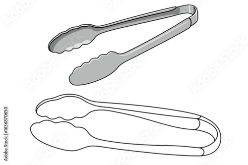 Professional kitchen tongs for cooking and serving, essential grilling and BBQ tool for effortless food handling