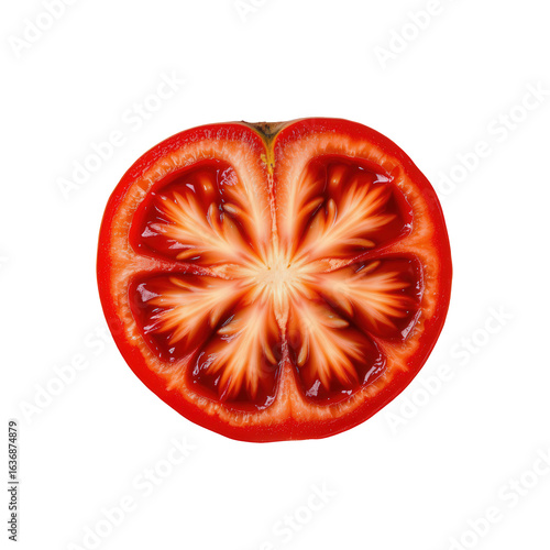 Wallpaper Mural Bright Red Bell Pepper with Vibrant Inner Patterns and Texture Torontodigital.ca