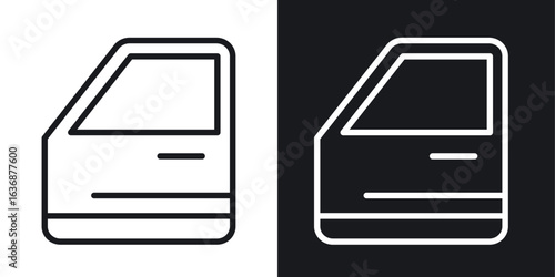 car door icon line concept, linear symbol.