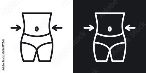 Weight loss icon line concept, linear symbol.