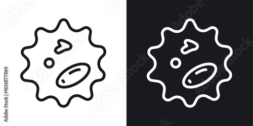White blood cell icon line concept, linear symbol.