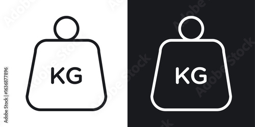 Weight icon line concept, linear symbol.
