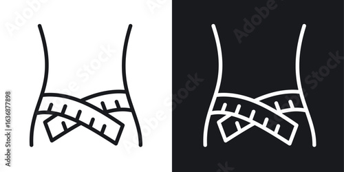 Weight loss icon line concept, linear symbol.