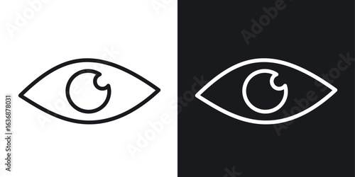 Visible icon line concept, linear symbol.