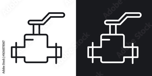 Valve icon line concept, linear symbol.