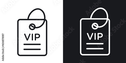 VIP icon line concept, linear symbol.