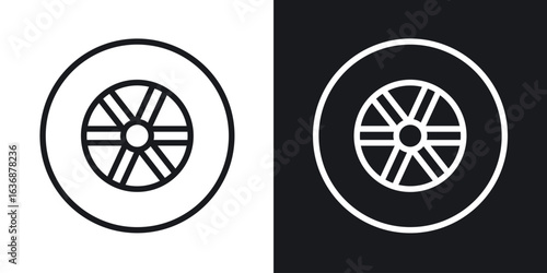 Tyre icon line concept, linear symbol.