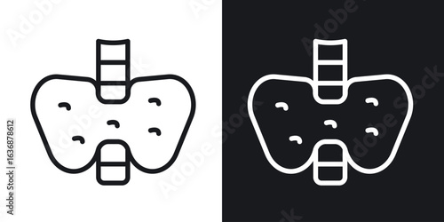 Thyroid icon line concept, linear symbol.