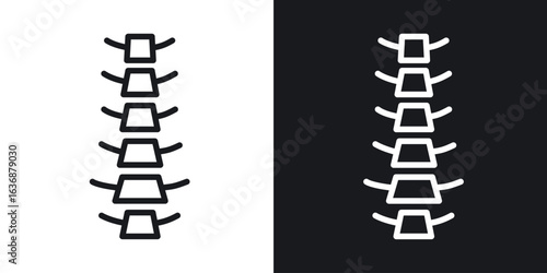 Spinal column icon line concept, linear symbol.
