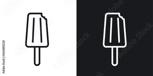 Popsicle icon line concept, linear symbol.