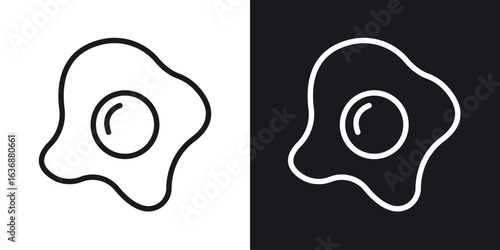 Omelet icon line concept, linear symbol.