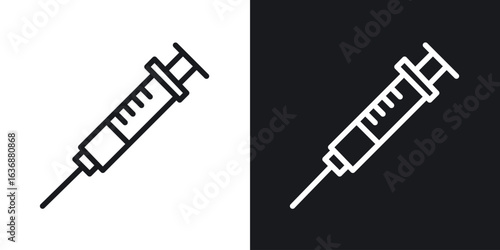 Needle icon line concept, linear symbol.