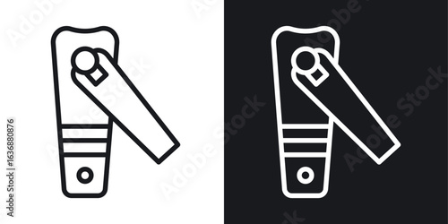 Nail clippers icon line concept, linear symbol.