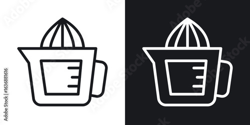 Juicer squeezer icon line concept, linear symbol.