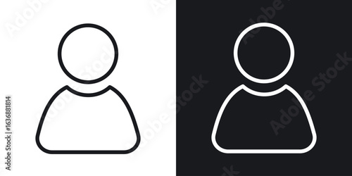Individual icon line concept, linear symbol.