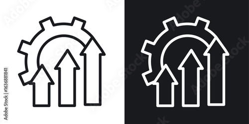 Improvement icon line concept, linear symbol.