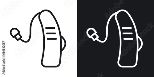 Hearing aid icon line concept, linear symbol.