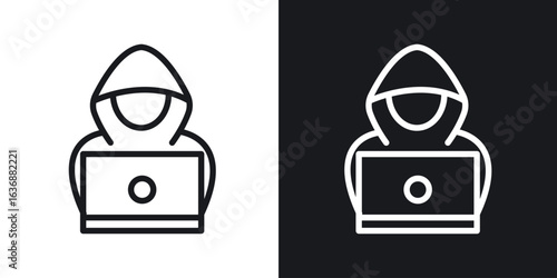Hacker icon line concept, linear symbol.