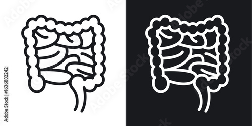 Gut icon line concept, linear symbol.
