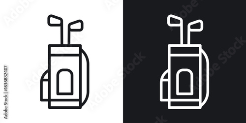 Golf bag icon line concept, linear symbol.