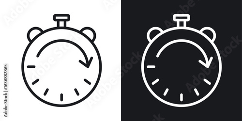 Fast processing icon line concept, linear symbol.