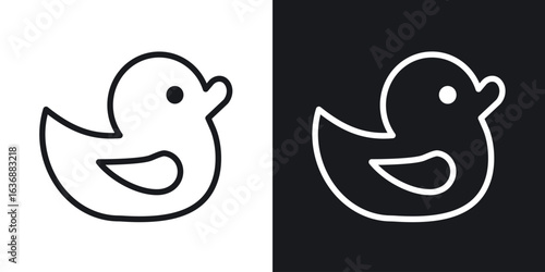 Duck icon line concept, linear symbol.