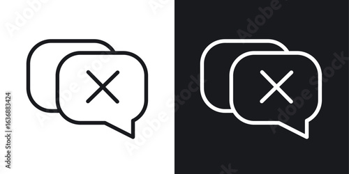 Disagreement icon line concept, linear symbol.