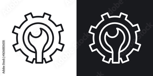 Customized icon line concept, linear symbol.