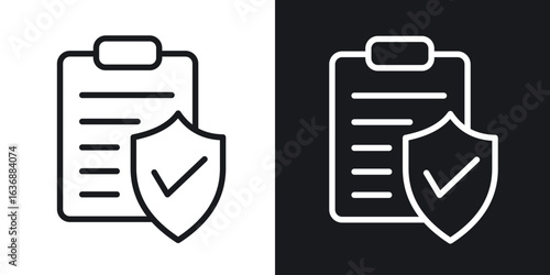 Contract coverage icon line concept, linear symbol.