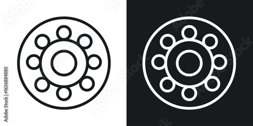 Car bearing icon line concept, linear symbol.