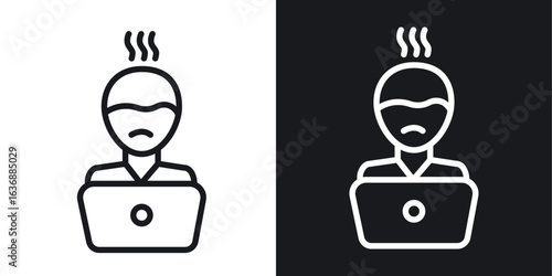 Burnout icon line concept, linear symbol.