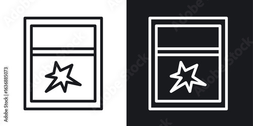 Broken window icon line concept, linear symbol.