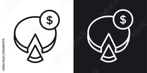 Budget planning icon line concept, linear symbol.