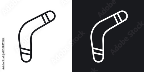 Boomerang icon line concept, linear symbol.