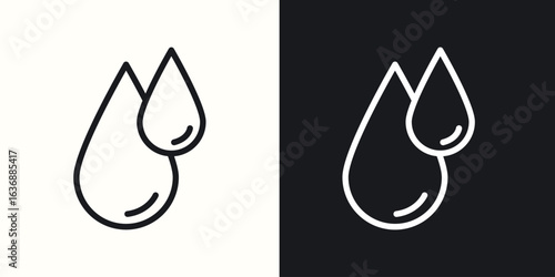 Blood drops icon line concept, linear symbol.