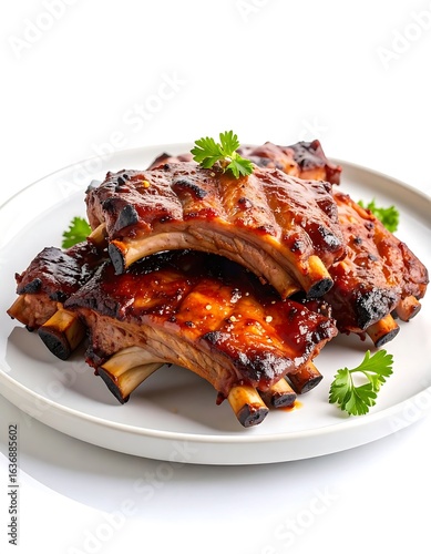 BBQ ribs on a plate