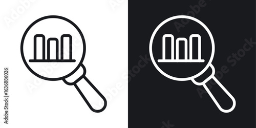 Analysis icon line concept, linear symbol.