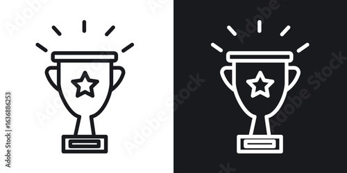 Achievement icon line concept, linear symbol.