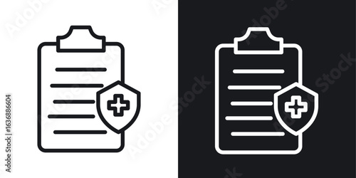 Medical insurance icon line concept, linear symbol.