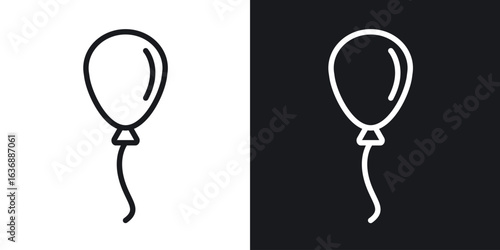 Balloon icon line concept, linear symbol.