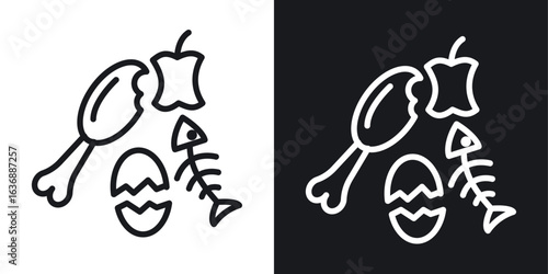 Organic waste icon line concept, linear symbol.