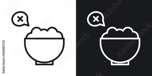 Lack of appsetite icon line concept, linear symbol.