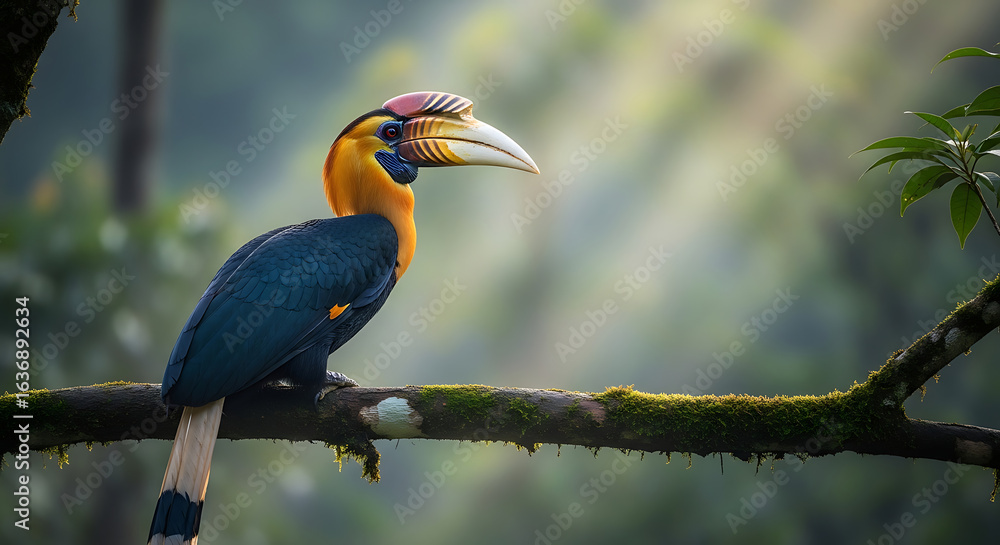 Obraz premium Wildlife Photography: Rufous-necked Hornbill