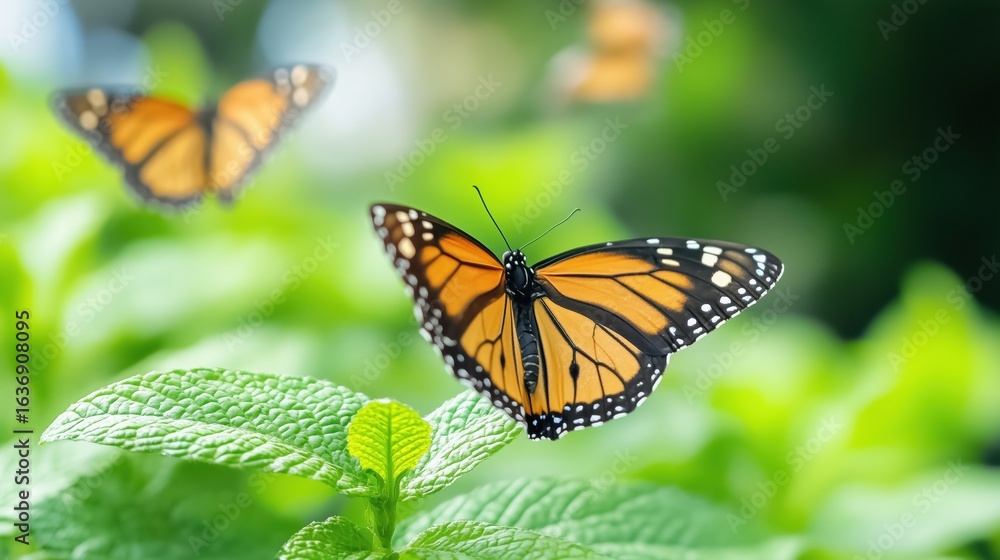 Fototapeta premium Flying butterflies