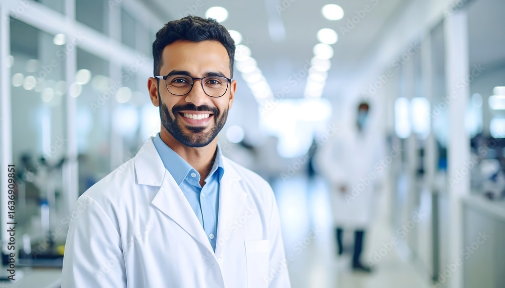Obraz premium Scientist in lab, smiling