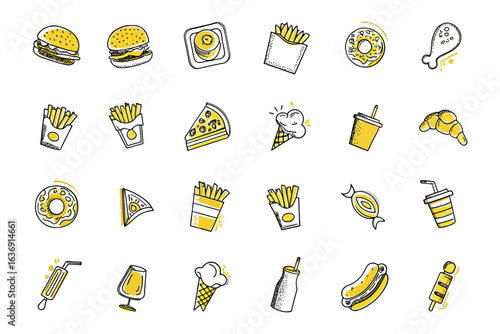 Culinary Array: A captivating collection of diverse culinary delights and snacks presented in a delightful visual arrangement, capturing the essence of gastronomical variety.