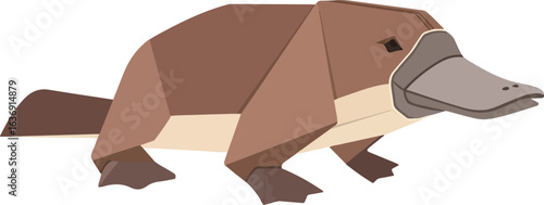 Origami Platypus Paper Vector